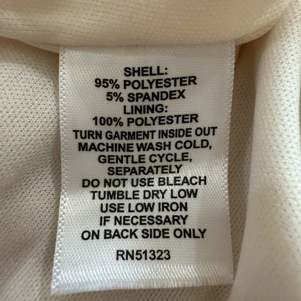 Halogen Sequins Silver Dress with Cream Lining, XL - Picture 7 of 11